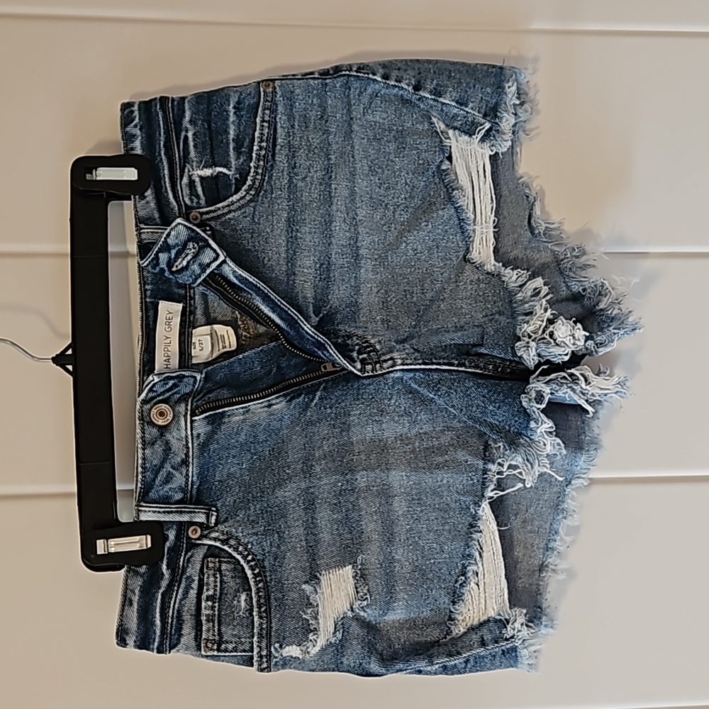 Happily Grey Denim Cutoff Shorts (27)